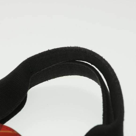 BURBERRY Nova Check Hand Bag Nylon Red Auth 37309 - Picture 8 of 10